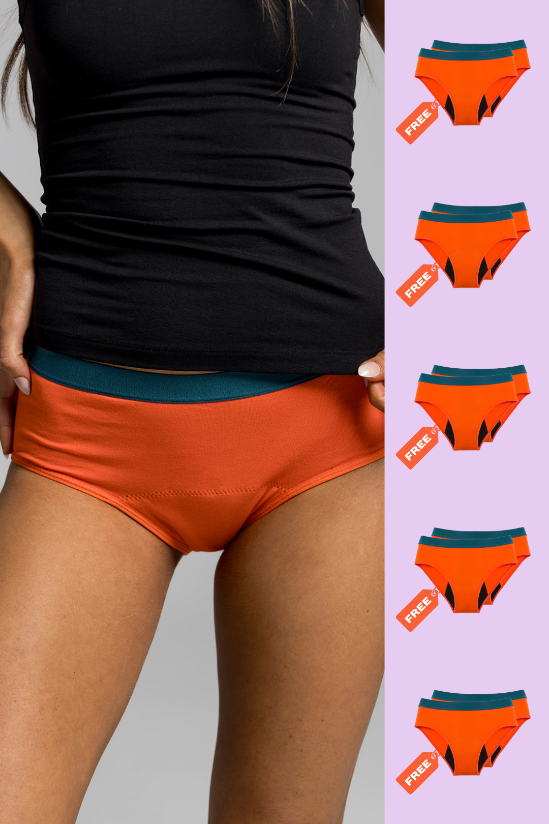 10x Pack Teen Period undies