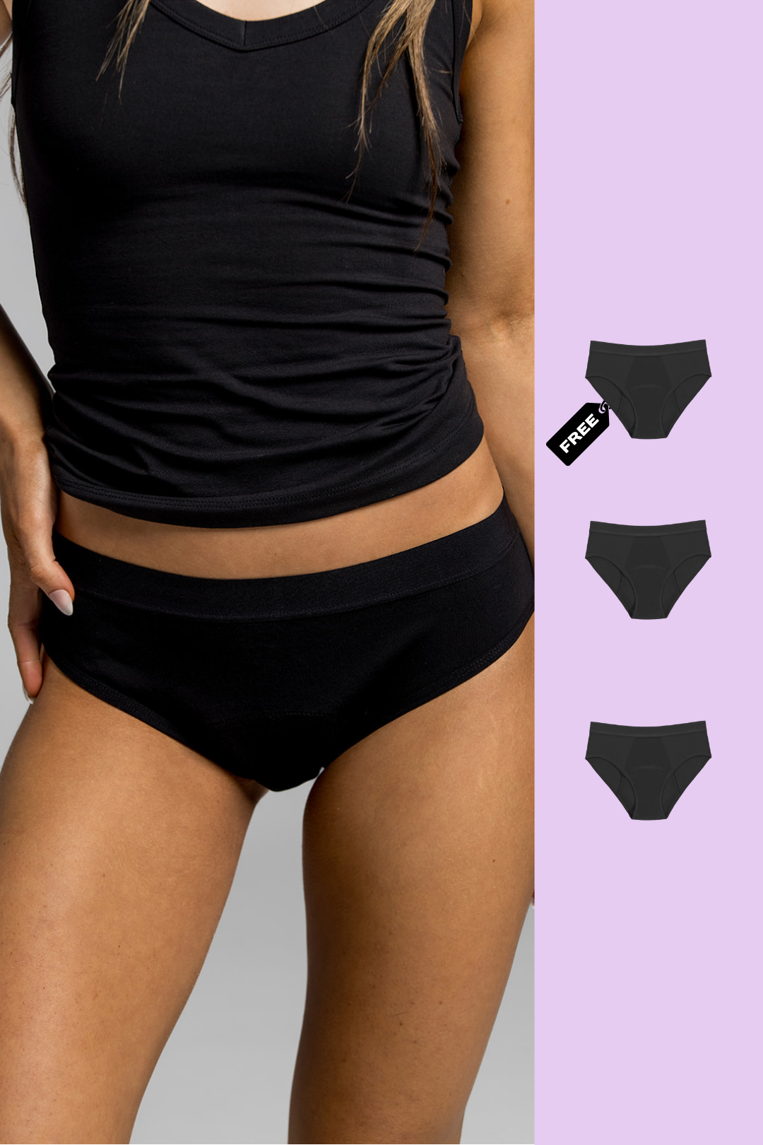 Teen Period Undies | Black
