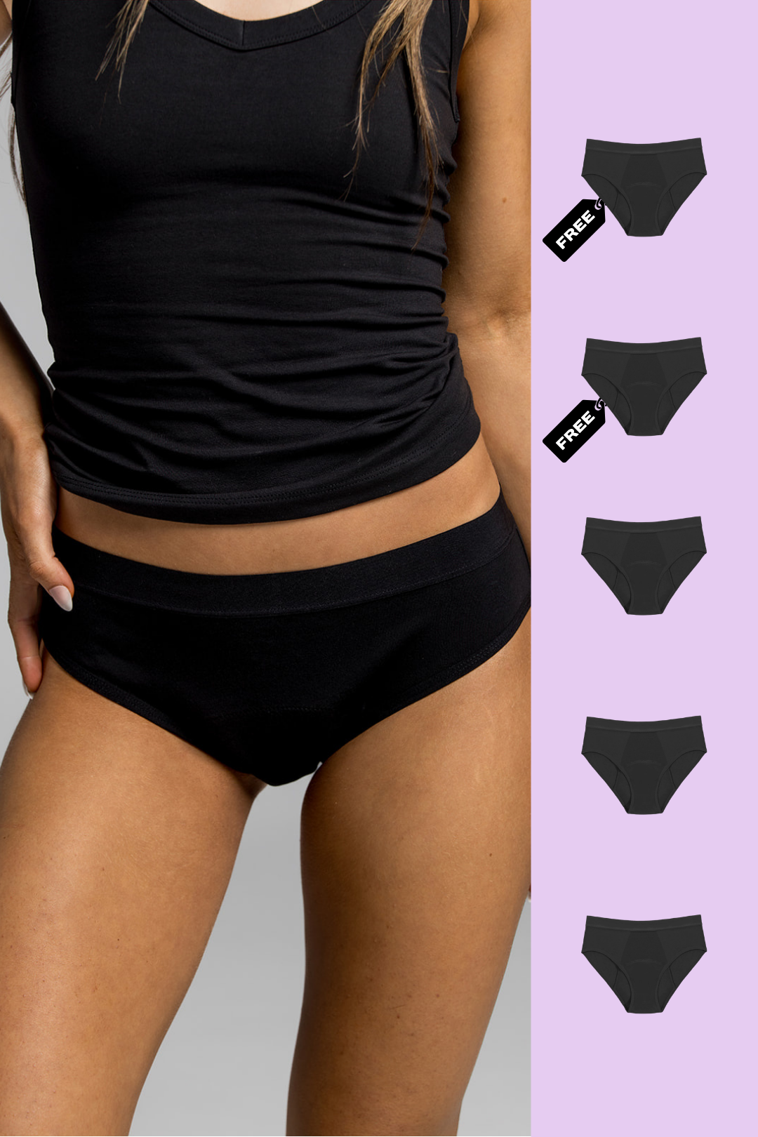 Teen Period Undies | Black