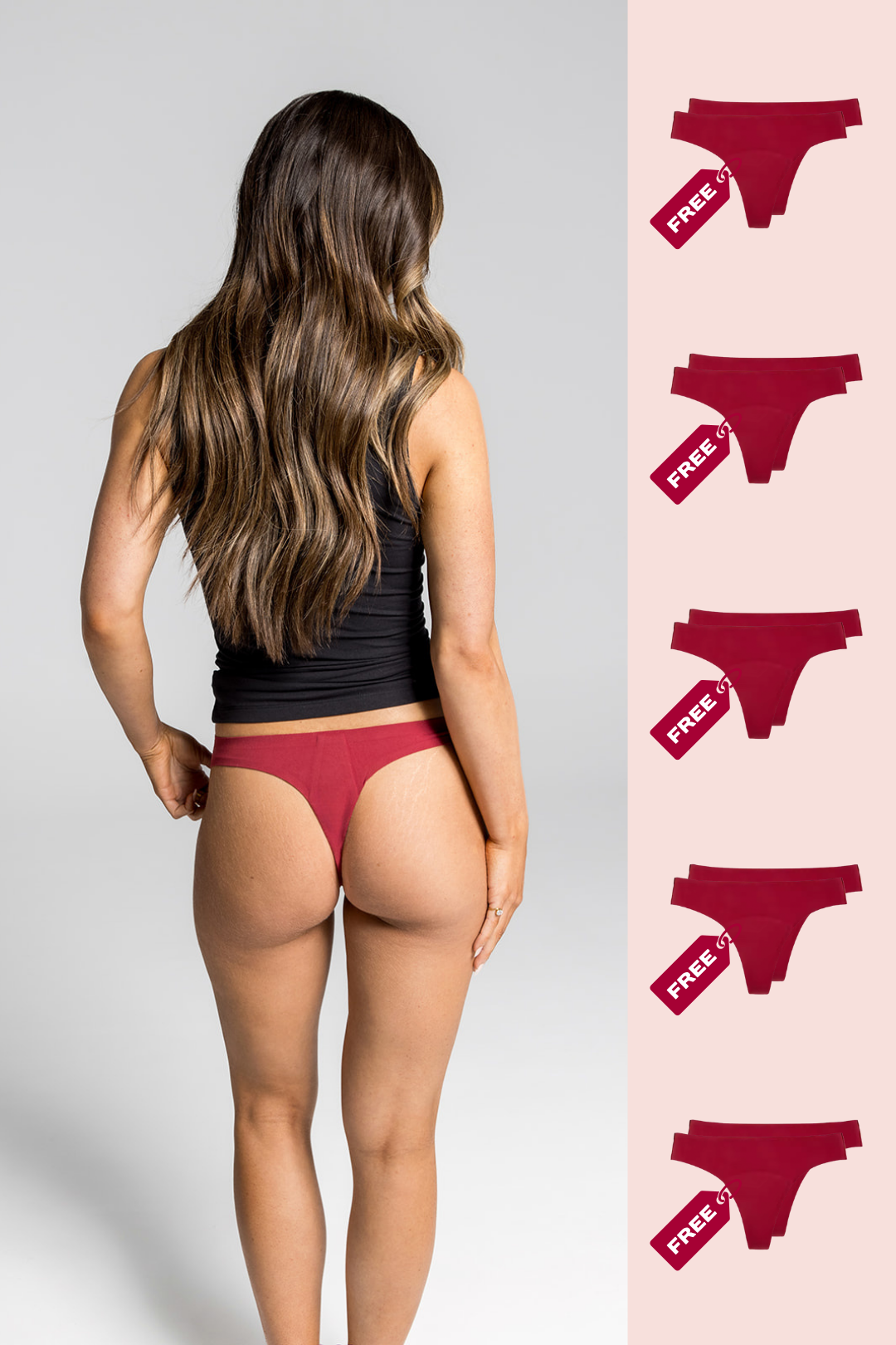10x Pack Seamless Period G-String