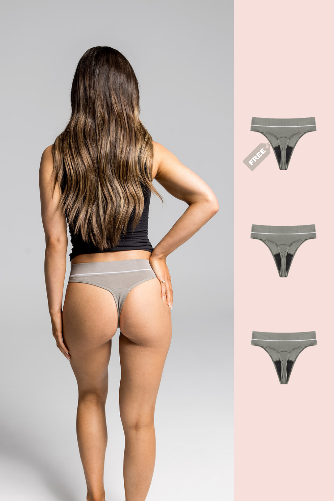High Waisted Period G-String