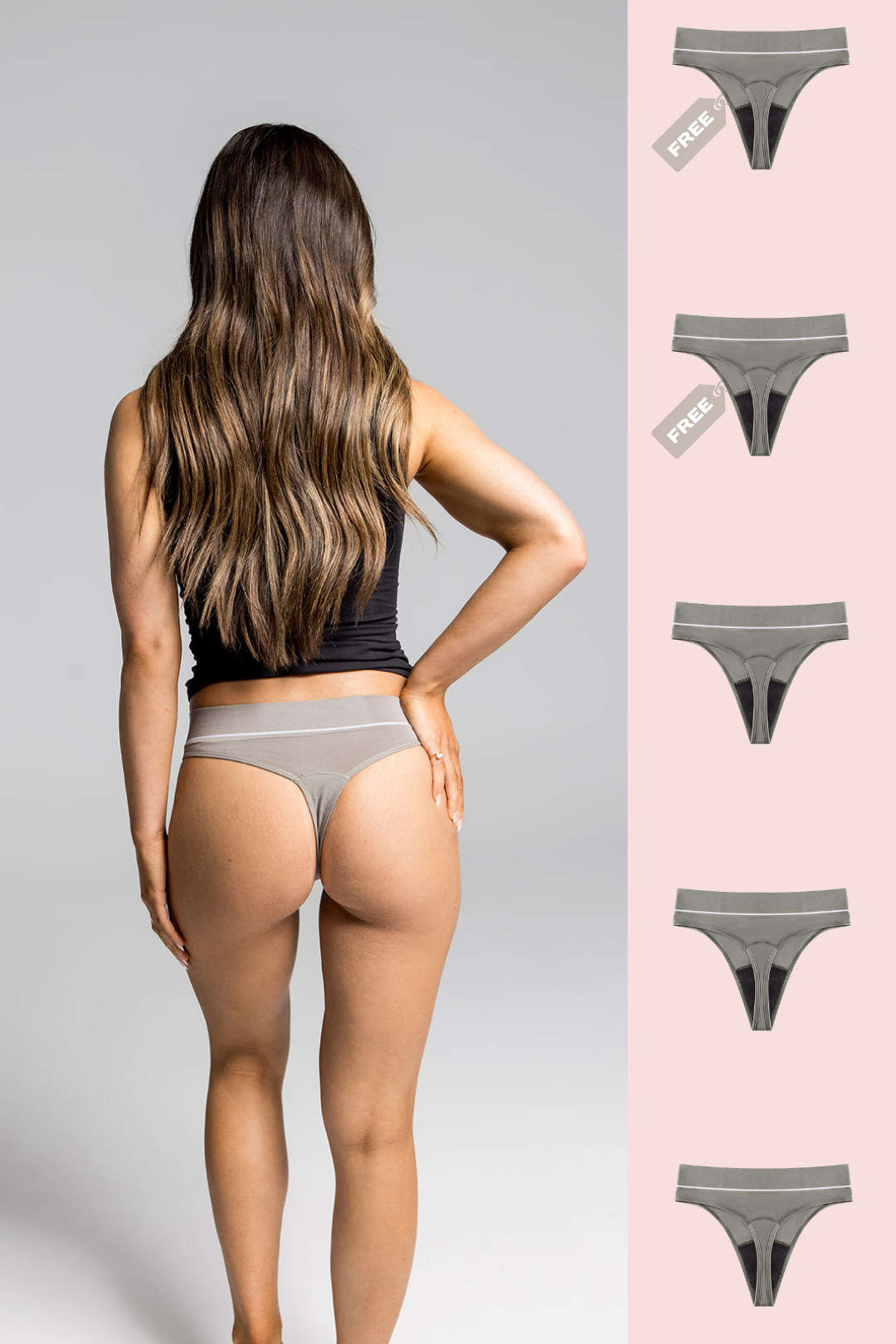 High Waisted Period G-String