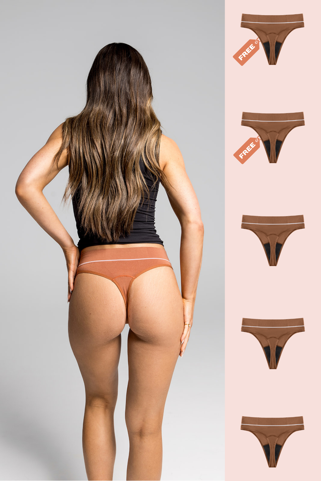 High Waisted Period G-String