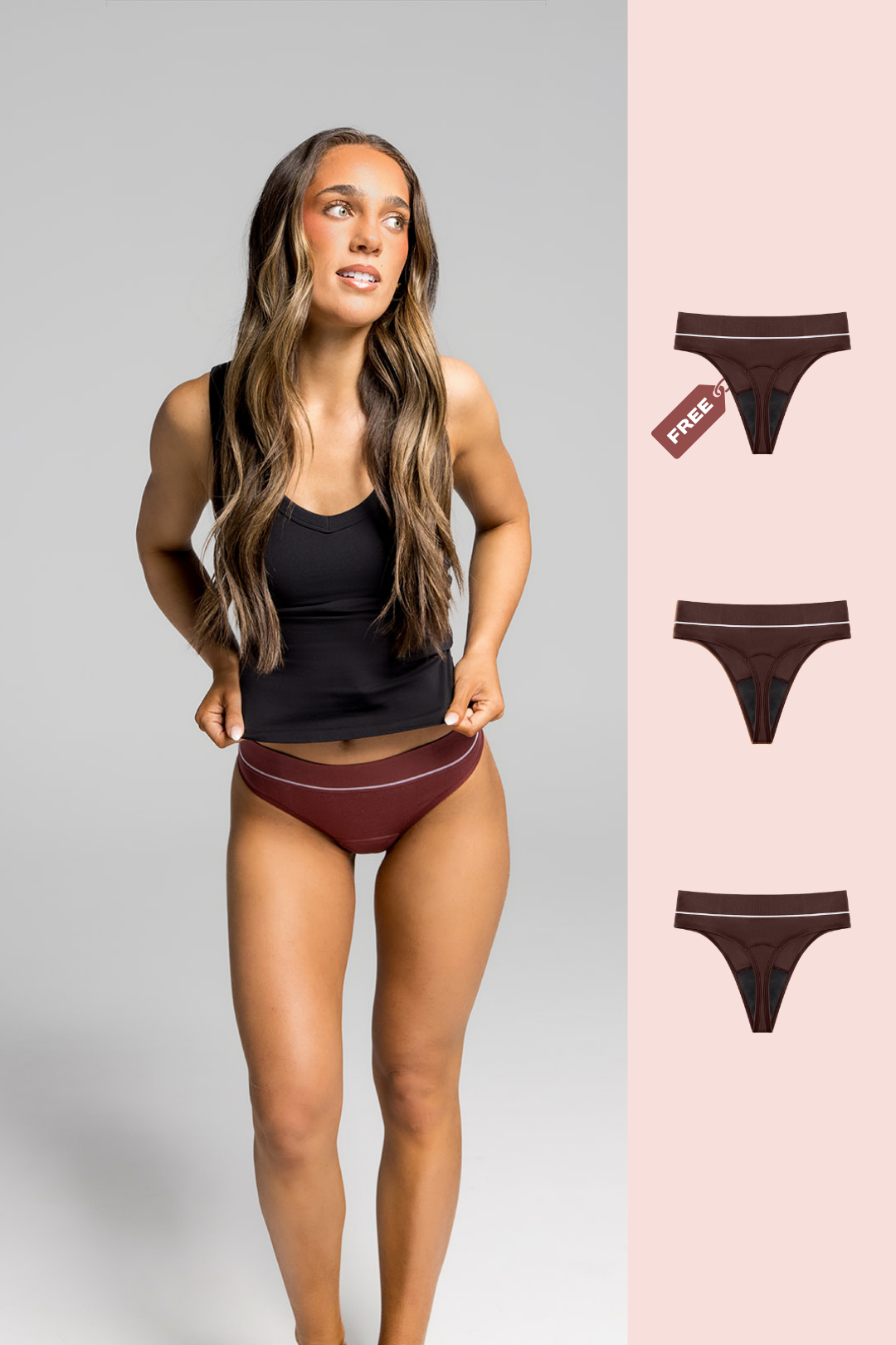 High Waisted Period G-String