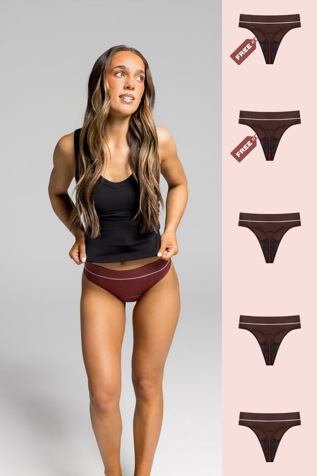 High Waisted Period G-String