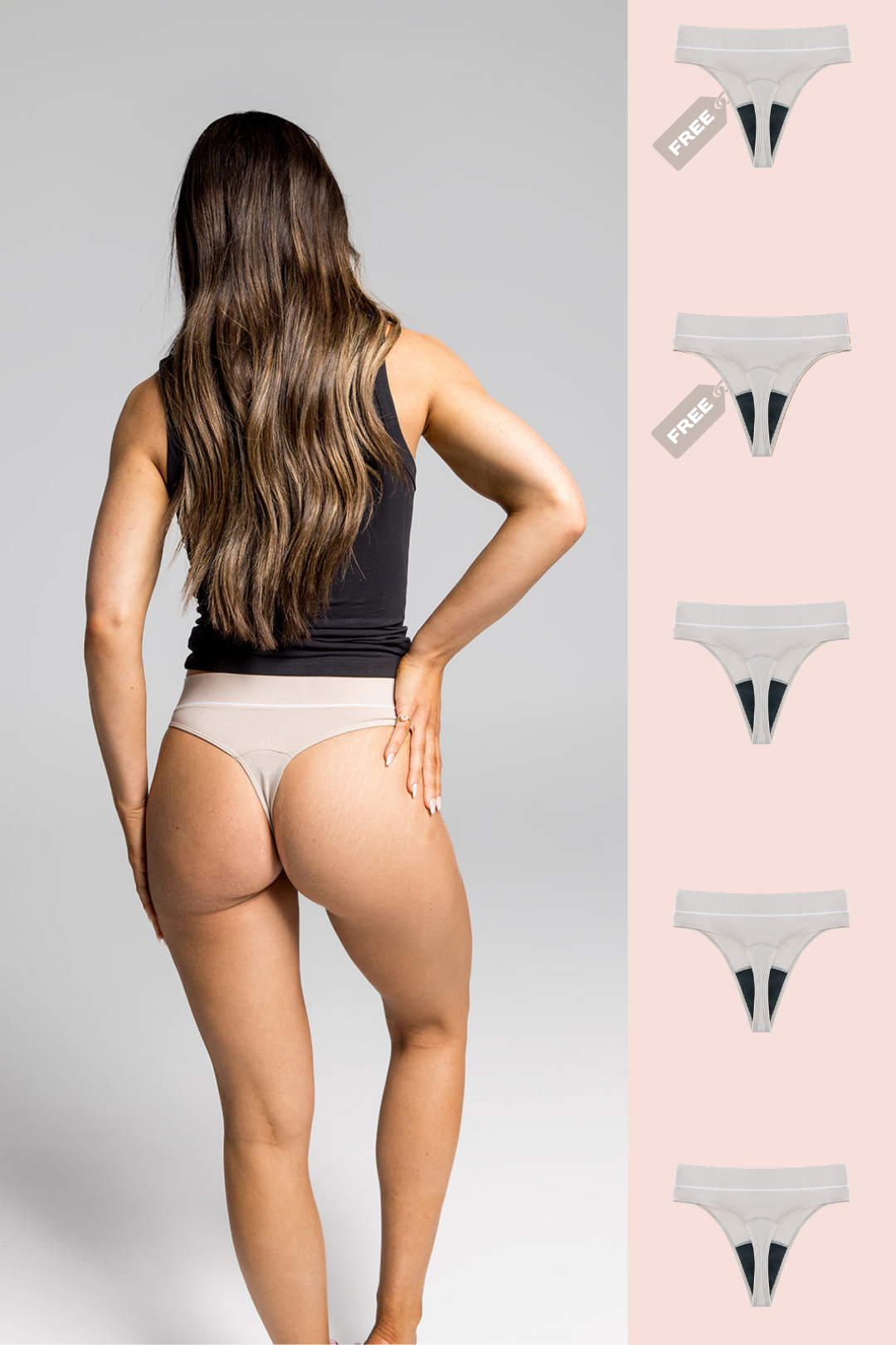 High Waisted Period G-String