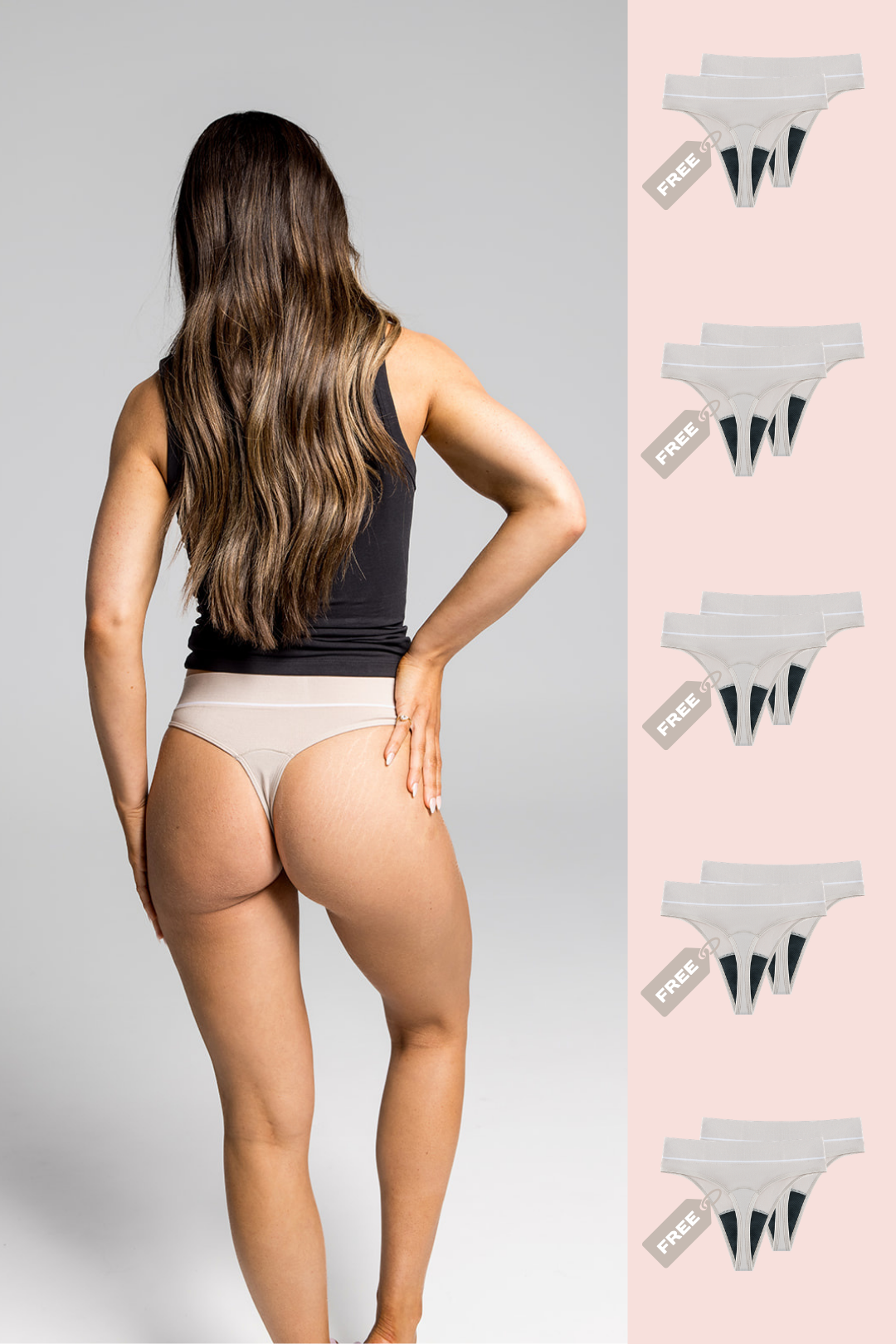 10x Pack High Waisted Period G-String