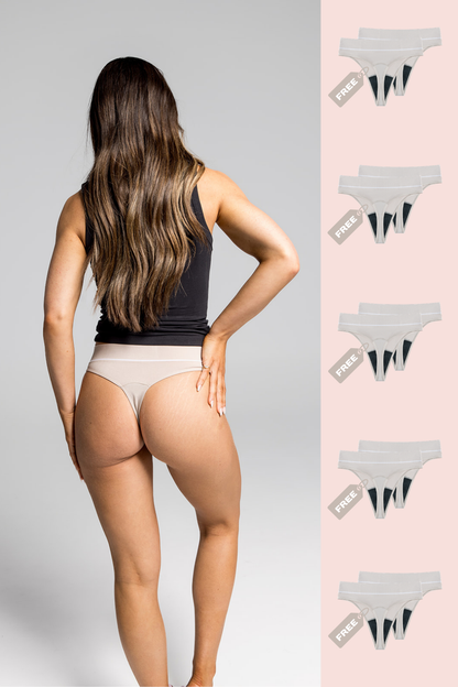 10x Pack High Waisted Period G-String